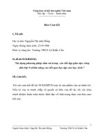 Sử dụng phương pháp sắm vai trong  các tiết dạy giáo dục công dân lớp 9 nhằm nâng cao kết quả học tập của học sinh