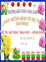 Bài giảng: Hát múa bài: Màu hoa