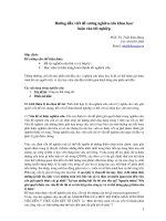 Hướng dẫn viết đề cương nghiên cứu khoa học- luận văn tốt nghiệp