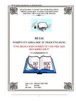 ỨNG DỤNG GIÁO ÁN ĐIỆN TỬ VÀO VIỆC DẠY HÁT KHỐI LỚP 9