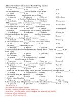 TRẮC NGHIỆM PHRASAL VERBS