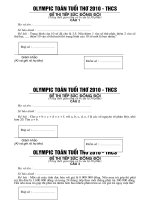 Đề thi Olympic Toán tuổi thơ 2010 đồng đội