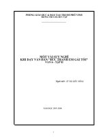 Một vài suy nghĩ khi dạy văn bản Bức tranh của em gái tôi