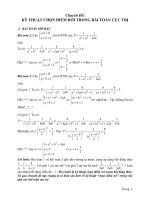 Chuyên đề Chọn điểm rơi trong bài toán cực trị