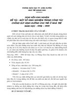 một số kinh nghiệm trong công tác chống suy dinh dưỡng cho trẻ ở nhà trẻ