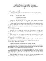 một số kinh nghiệm trong công tác duy trì sĩ số học sinh