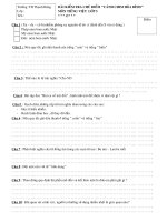 BÀI KIỂM TRA CHỦ ĐIỂM