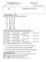 Kiểm tra 1 tiêt có dáp án