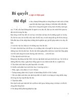 bí quyết thi tốt đại học