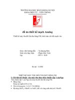 đồ án kỹ thuật điện điện tử kế máy thu đổi tần thu băng FM, tính toán chi tiết mạch vào