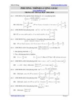PT Lượng giác trong đề thi ĐH