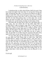 ĐỒ ÁN VỀ XÂY DỰNG NỘI QUY PCCC