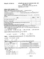 Đề Thi HK2 Toán 7 (08 - 09)