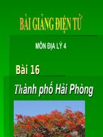 BÀI 16 THÀNH PHỐ HẢI PHÒNG