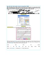 Cach tao chu chim ben duoi noi dung van ban