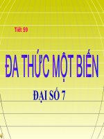 Tiet 59 - Da thuc mot bien