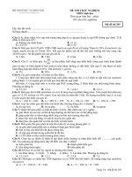 ĐỀ THI THỬ ĐẠI HỌC 2011 CHÁT LƯỢNG CAO