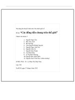 Tiểu luận môn tài chính quốc tế Các đồng tiền chung trên thế giới