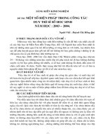 một số biện pấp trong công tác duy trì sĩ số học sinh