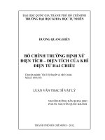 Bổ chính trường định xứ  điện tích – điện tích của khí điện tử hai chiều