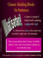 CLAUSES - ESENTIAL BUILDING BLOCKS