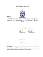 luận văn kinh tế luật Hiệp định chung về các khía cạnh liên quan đến thương mại của quyền sở hữu trí tuệ của WTO