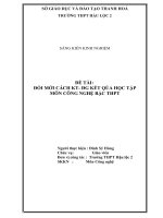 Một số giải pháp đổi mới kiểm tra đánh giá kết quả học tập môn Công nghệ bậc THPT