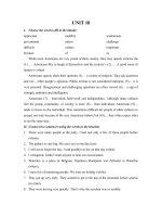 Bài tập bổ trợ và nâng cao tiếng Anh - Unit 10