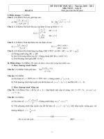 Kiểm tra Toán 11 - Học kì 2 - Đề số 14