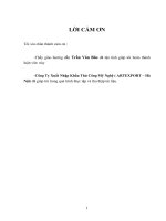 luận văn công nghệ hóa học Thực trạng hoạt động xuất khẩu hàng thủ công mỹ nghệ của công ty ARTEXPORT – Hà Nội