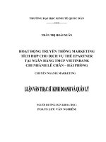 Hoạt động truyền thông marketing tích hợp cho dịch vụ thẻ Epartner tại Ngân hàng TMCP Vietinbank chi nhánh Lê Chân – Hải Phòng