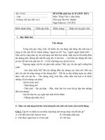 ĐỀ KIỂM TRA TV 4 GHKII (ĐỌC HIỂU) 2010 - 2011