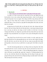 Một số kinh nghiệm khi vận dụng phương pháp tích cực để dạy môn tự nhiên và xã hội lớp 3 nhằm góp phần nâng cao hiệu quả học tập cho học sinh