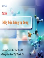 Tiểu luận môn Lập dự án kinh doanh MÁY BÁN HÀNG TỰ ĐỘNG TẠI HỌC VIỆN NGÂN HÀNG