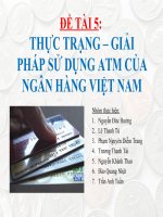 Tiểu luận môn Marketing ngân hàng THỰC TRẠNG – GIẢI PHÁP SỬ DỤNG ATM CỦA NGÂN HÀNG VIỆT NAM