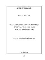 luận án quản lý trường đại học đa phân hiệu ở việt nam trong bối cảnh kinh tế  xã hội hiện nay