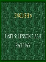 ENGLISH 6 UNIT 5 LESON 3,4