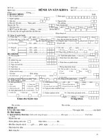 Mẫu bệnh án Sản