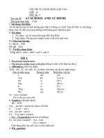 chủ đề tự chọn tiếng anh 6,7,8,9 kì I