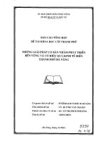 báo cáo tổng hợp đề tài khoa học cấp thành phố những giải pháp cơ bản nhằm phát triển bền vững và có hiệu quả kinh tế biển thành phố đà nẵng