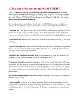 Cách đạt điểm cao trong kỳ thi TOEIC