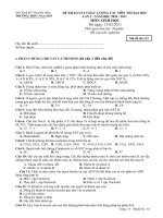 Đề thi thử đại học lần 1 môn sinh