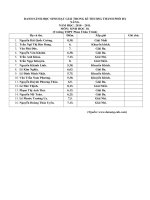 Danh sánh học sinh đạt giải thành phố (Trường Phan Châu Trinh) Đà Nẵng