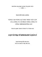 Nâng cao năng lực đấu thầu xây lắp của Công ty Cổ phần Tổng công ty Công trình Đường sắt