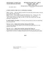 ĐỀ KIỂM TRA VĂN 12 HỌC K̀ II