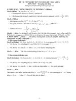Đề tham khảo tốt nghiệp THPT Môn Toán và đáp án