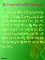 Một tiết học ngoại khoá  với thầyDeen Nguyen