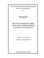 Một số giải pháp hoàn thiện chiến lược marketing đồ gỗ tại công ty cổ phần Nguyên Vũ