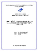 Thiết kế và thi công mạch quang báo kết hợp hiển thị nhiệt độ và thời gian