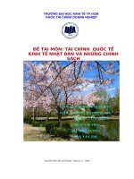 ĐỀ TÀI MÔN: TÀI CHÍNH  QUỐC TẾ KINH TẾ NHẬT BẢN VÀ NHỮNG CHÍNH SÁCH